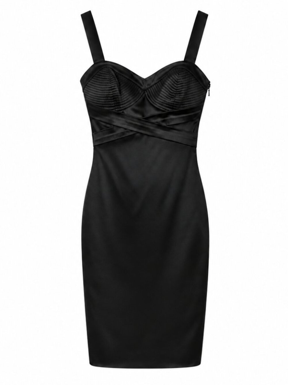 Marciano Black Satin Corset Bustier Dress Sz 4 Madonna 80s Costume